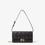 FENDI Wallet On Chain Baguette Black patent leather wallet